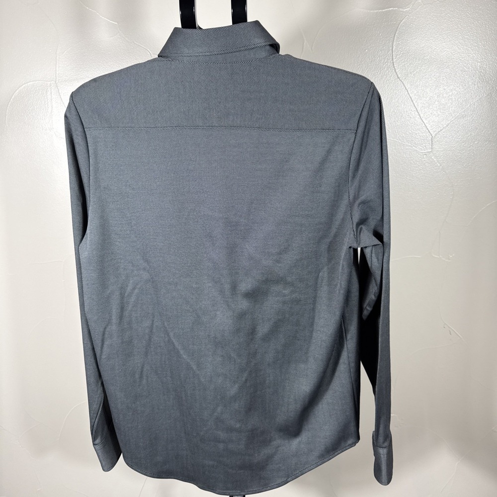 Hart Schaffner Marx Men's Small Long Sleeve Button Down Shirt QUALITY Gray - Picture 7 of 8